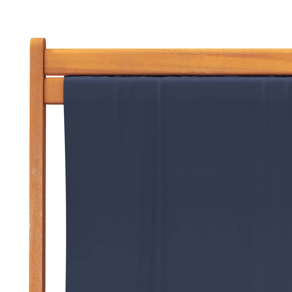 vidaXL Καρέκλες Παραλίας Πτυσσόμενες 2 τεμ. Μπλε Υφασμάτινες