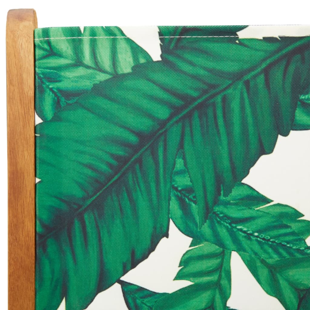 vidaXL Καρέκλες Κήπου Ανακλινόμενες 6 Τεμ. Πράσινο Ύφασμα/Μασίφ Ξύλο