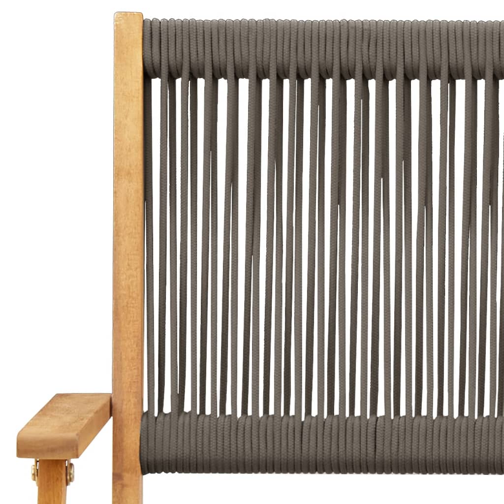 vidaXL Καρέκλες Κήπου Πτυσσόμενες 8 τεμ. Γκρι από Μασίφ Ξύλο Ακακίας