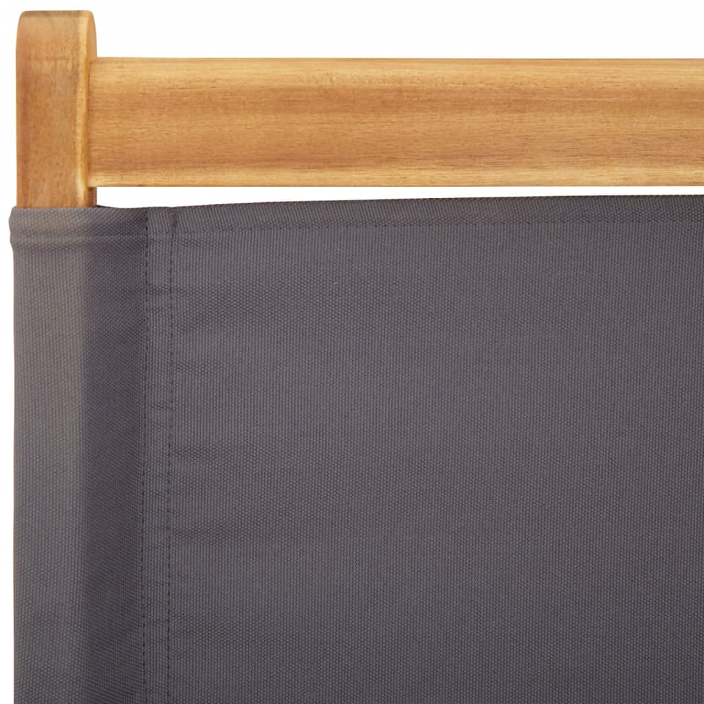 vidaXL Καρέκλες Κήπου Πτυσσόμενες 4 Τεμ. Ανθρακί Ύφασμα/Μασίφ Ξύλο