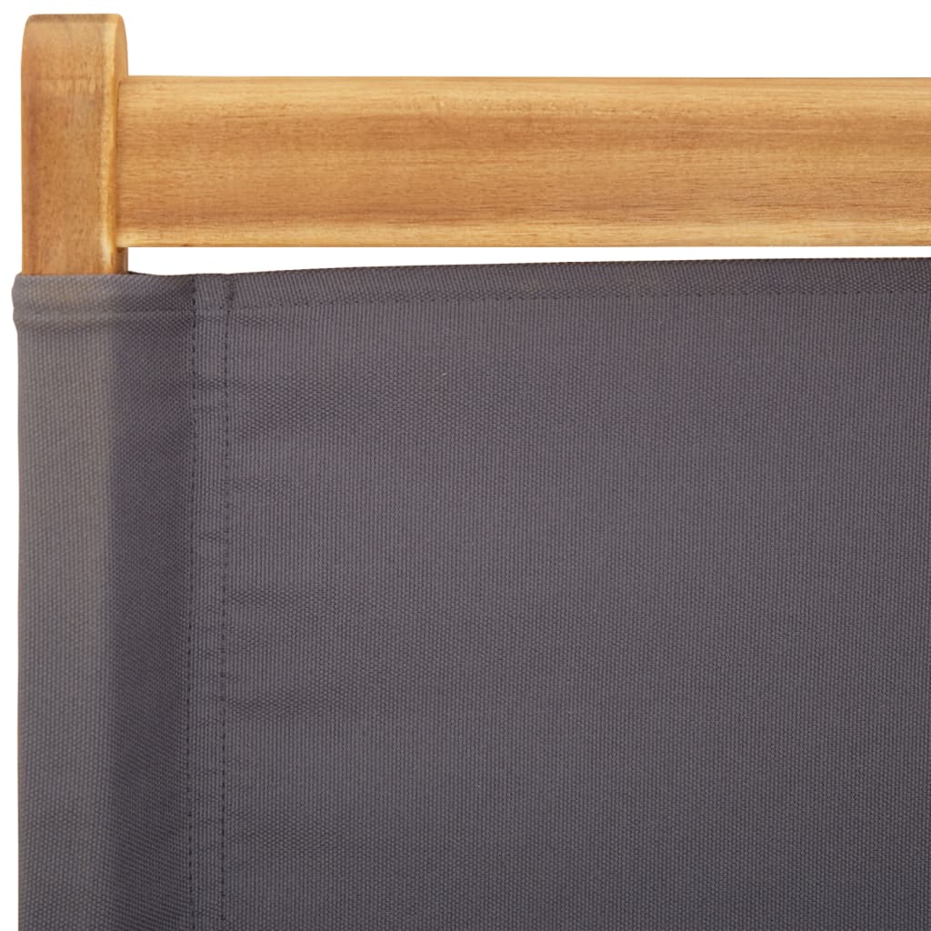 vidaXL Καρέκλες Κήπου Πτυσσόμενες 8 Τεμ. Ανθρακί Ύφασμα/Μασίφ Ξύλο