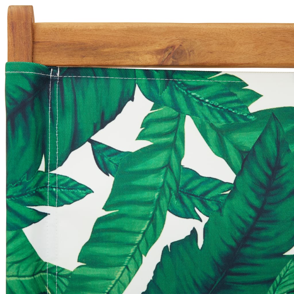 vidaXL Καρέκλες Κήπου Πτυσσόμενες 4 Τεμ. Πράσινο Ύφασμα/Μασίφ Ξύλο