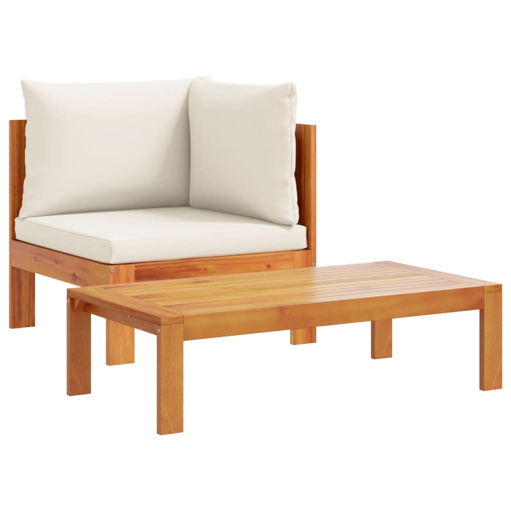 vidaXL Καναπέδες Κήπου με Μαξιλάρια Σετ 10 τεμ. από Μασίφ Ξύλο Ακακίας