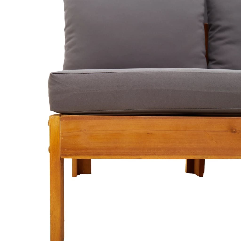 vidaXL Σαλόνι Κήπου 5 Τεμαχίων από Μασίφ Ξύλο Ακακίας με Μαξιλάρια