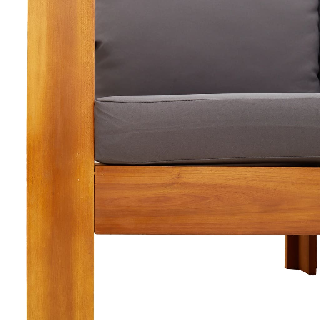 vidaXL Σαλόνι Κήπου Σετ 6 Τεμαχίων από Μασίφ Ξύλο Ακακίας με Μαξιλάρια