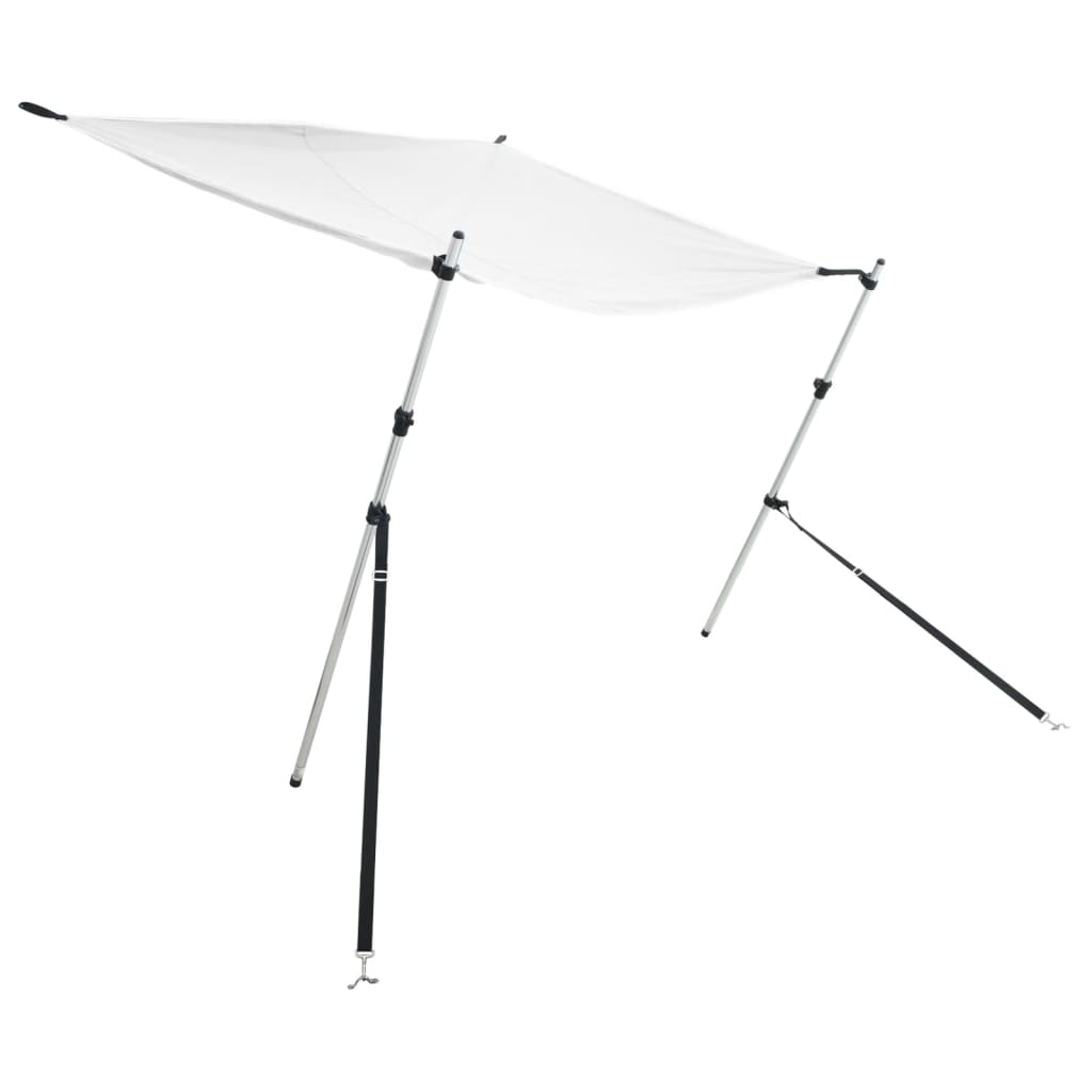vidaXL Επέκταση Σκιάστρου Σχήμα Τ Λευκή 174x205x(115-194) εκ.