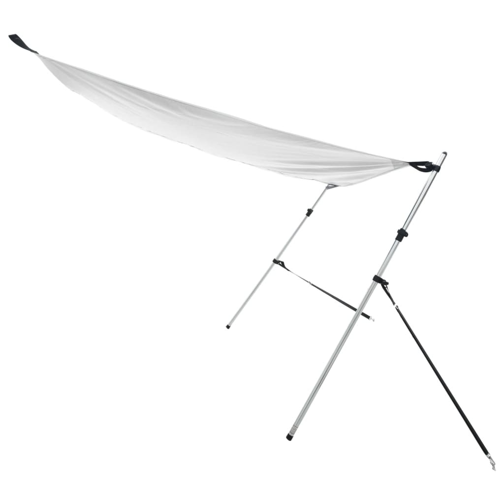vidaXL Επέκταση Σκιάστρου Σχήμα Τ Λευκή 174x205x(115-194) εκ.
