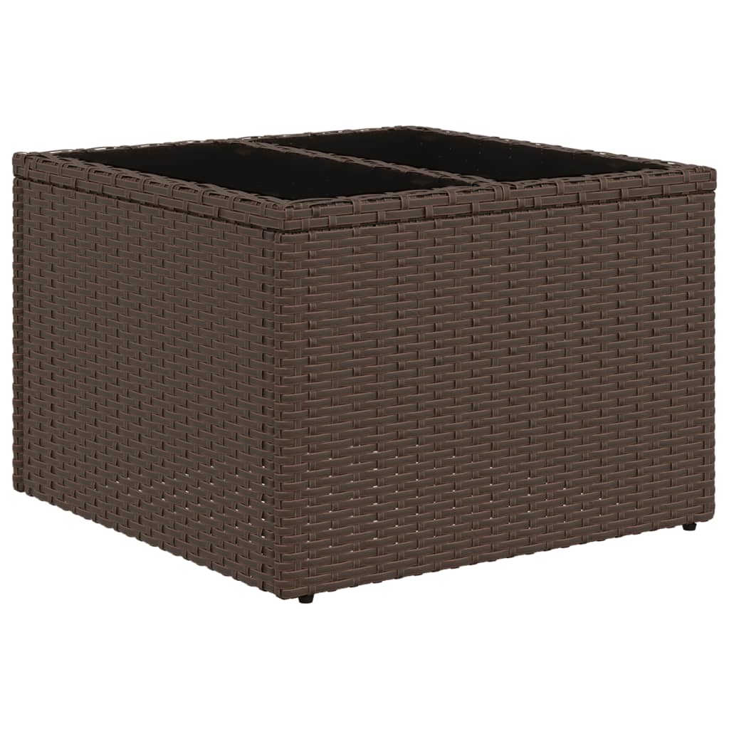 vidaXL Σετ Καναπέδων Κήπου 14 Τεμαχίων με Μαξιλάρια από Καφέ Συνθετικό Ρατάν