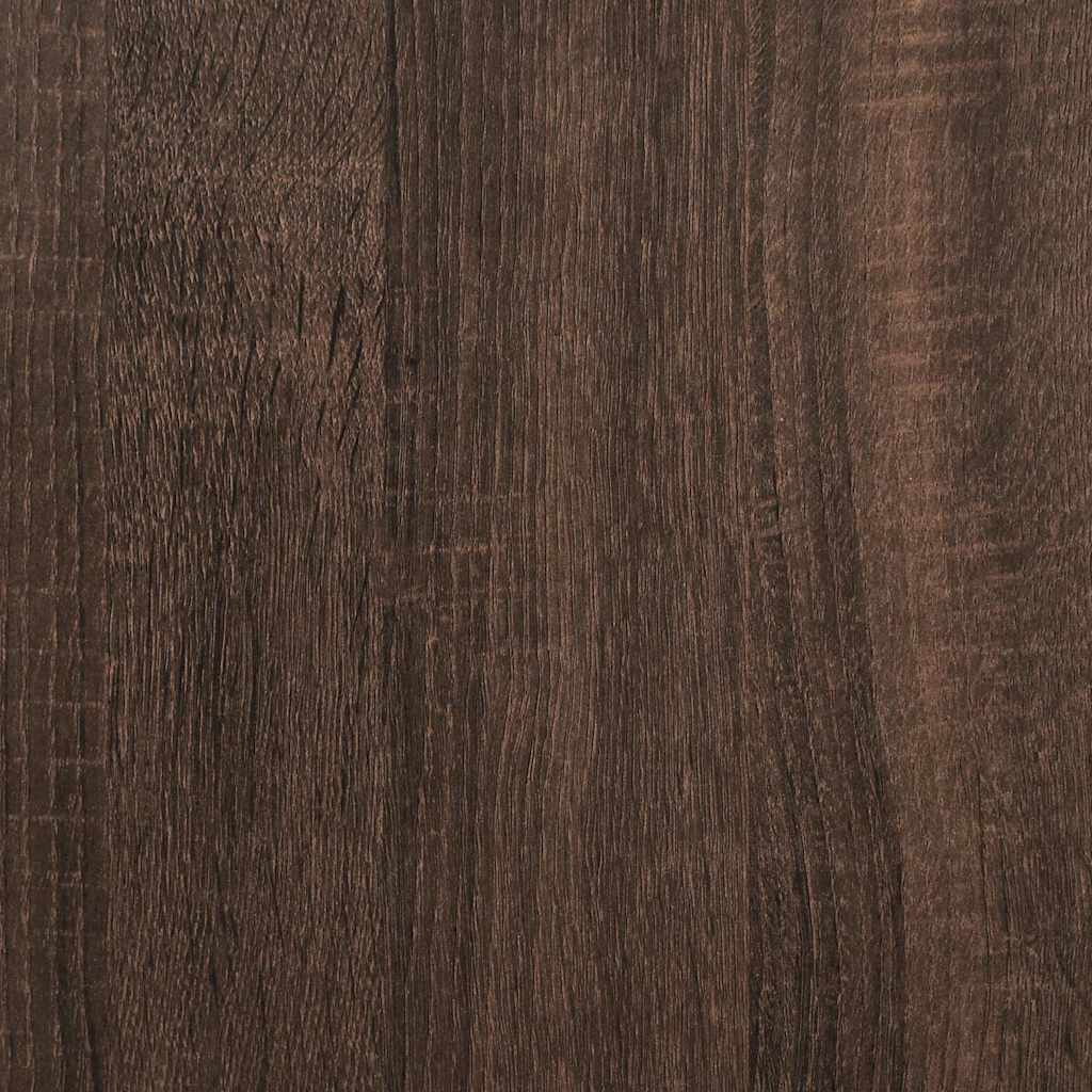 vidaXL Πλαίσιο Κρεβατιού Καφέ Δρυς 90 x 190 εκ. Επεξ. Ξύλο & Μέταλλο
