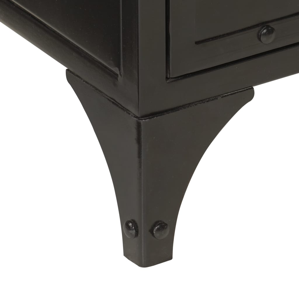 vidaXL Ντουλάπι Μπάνιου 40 x 27 x 180 εκ. Σίδηρο και Μασίφ Ξύλο Μάνγκο