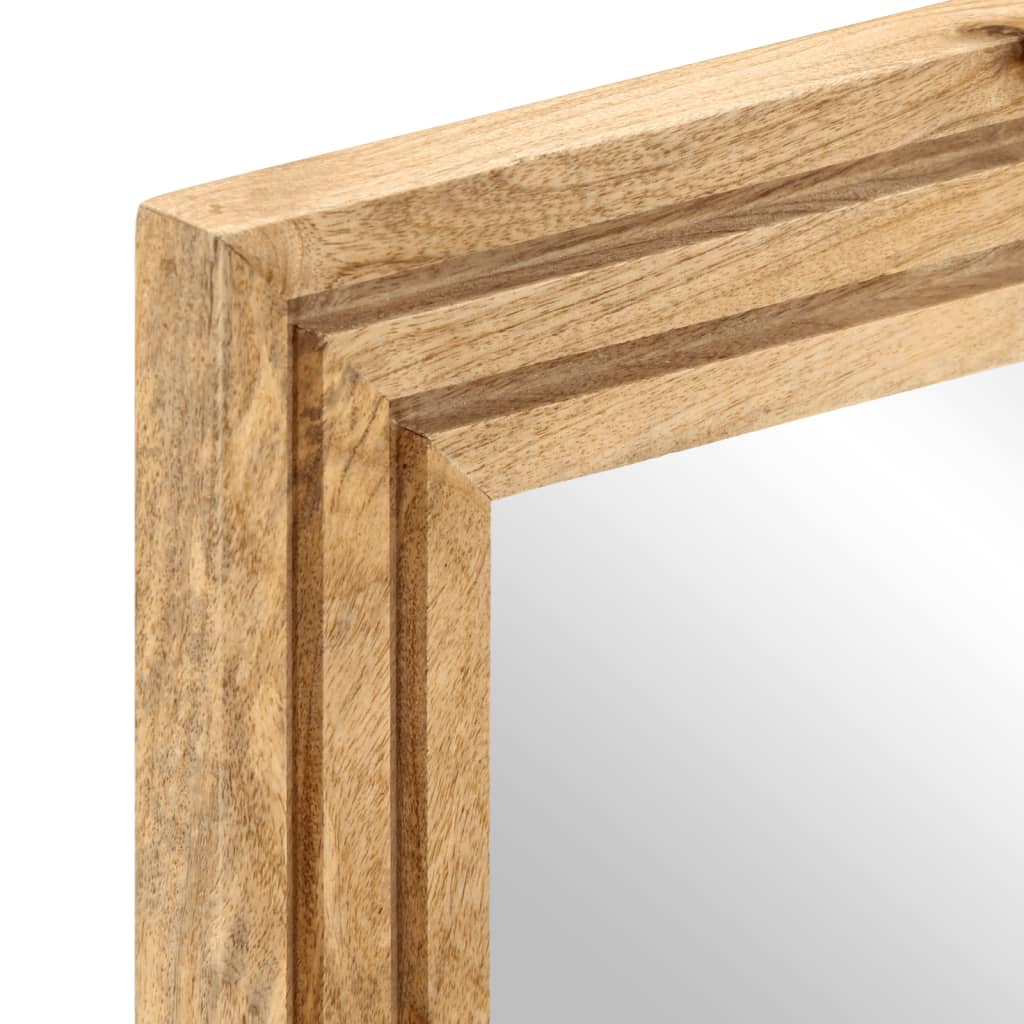 vidaXL Έπιπλα Μπάνιου Σετ 2 Τεμαχίων από Μασίφ Ακατέργαστο Ξύλο Μάνγκο