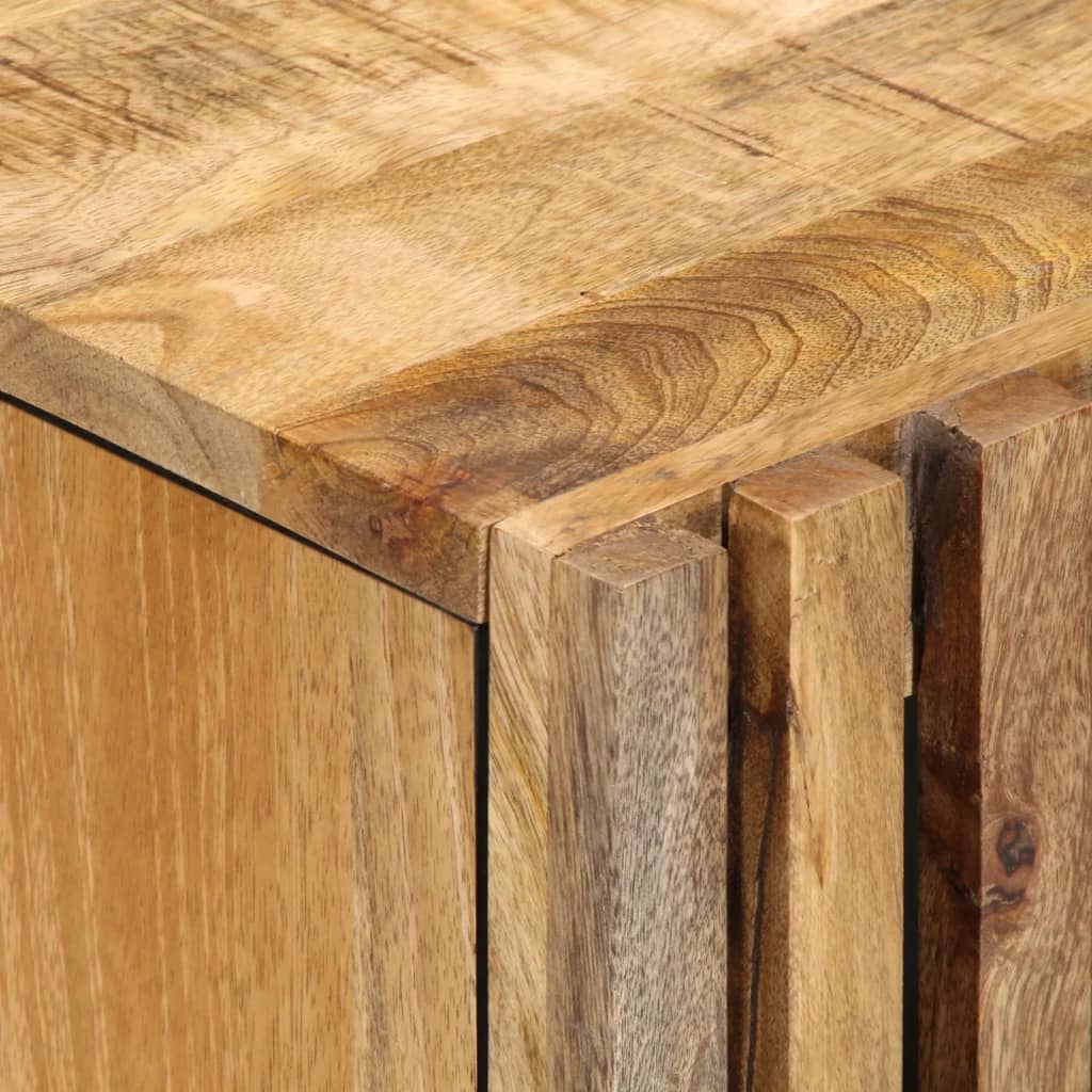 vidaXL Έπιπλα Μπάνιου Σετ 3 Τεμαχίων από Μασίφ Ακατέργαστο Ξύλο Μάνγκο