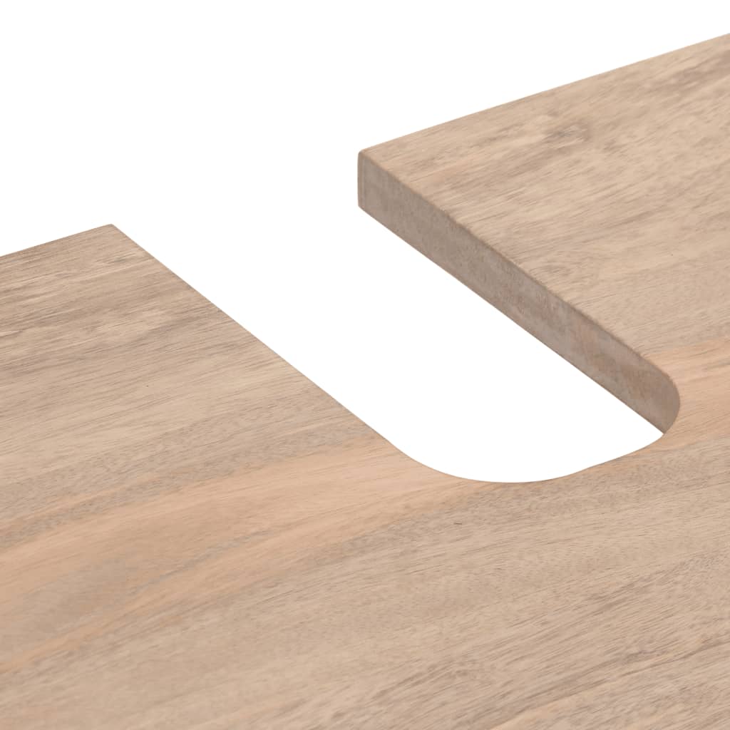 vidaXL Έπιπλα Μπάνιου Σετ 2 Τεμαχίων από Μασίφ Ξύλο Μάνγκο