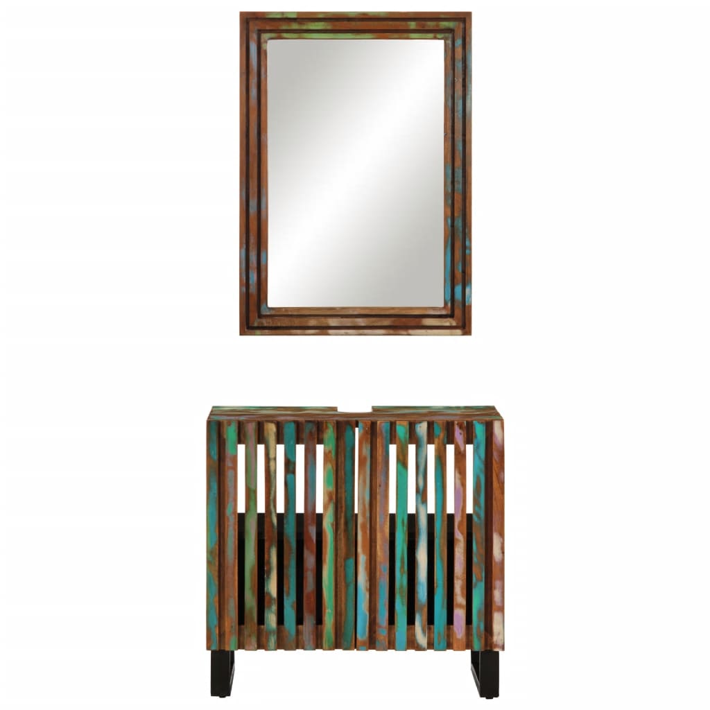 vidaXL Έπιπλα Μπάνιου Σετ 2 Τεμαχίων από Μασίφ Ξύλο Ακακίας