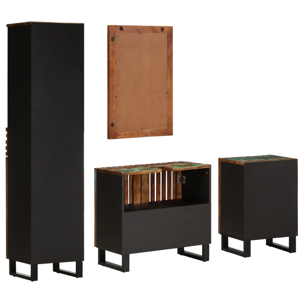 vidaXL Έπιπλα Μπάνιου Σετ 4 Τεμαχίων από Μασίφ Ξύλο Ακακίας