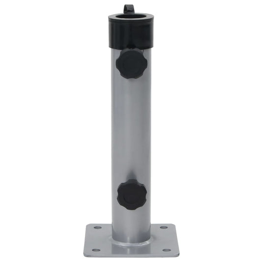 vidaXL Βάση Ομπρέλας Ασημί για Ιστό Ø38/48 Ατσάλι