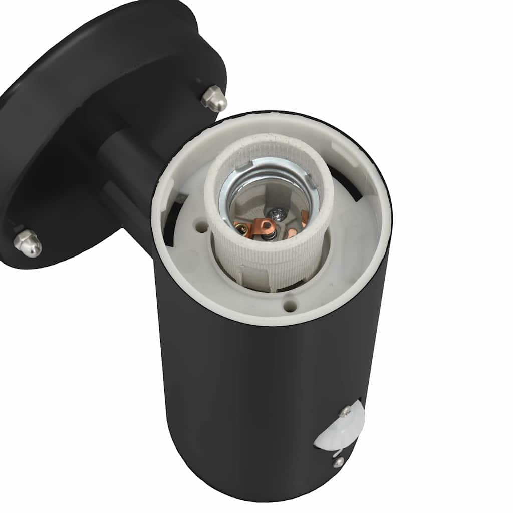 vidaXL Φωτιστικό Τοίχου Για Εξωτερικούς Χώρους 2 pcs Μαύρο