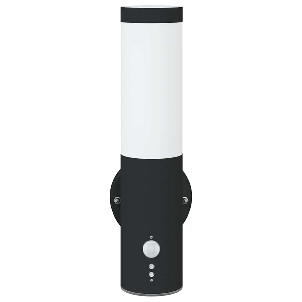 vidaXL Φωτιστικό Τοίχου Για Εξωτερικούς Χώρους 2 pcs Μαύρο