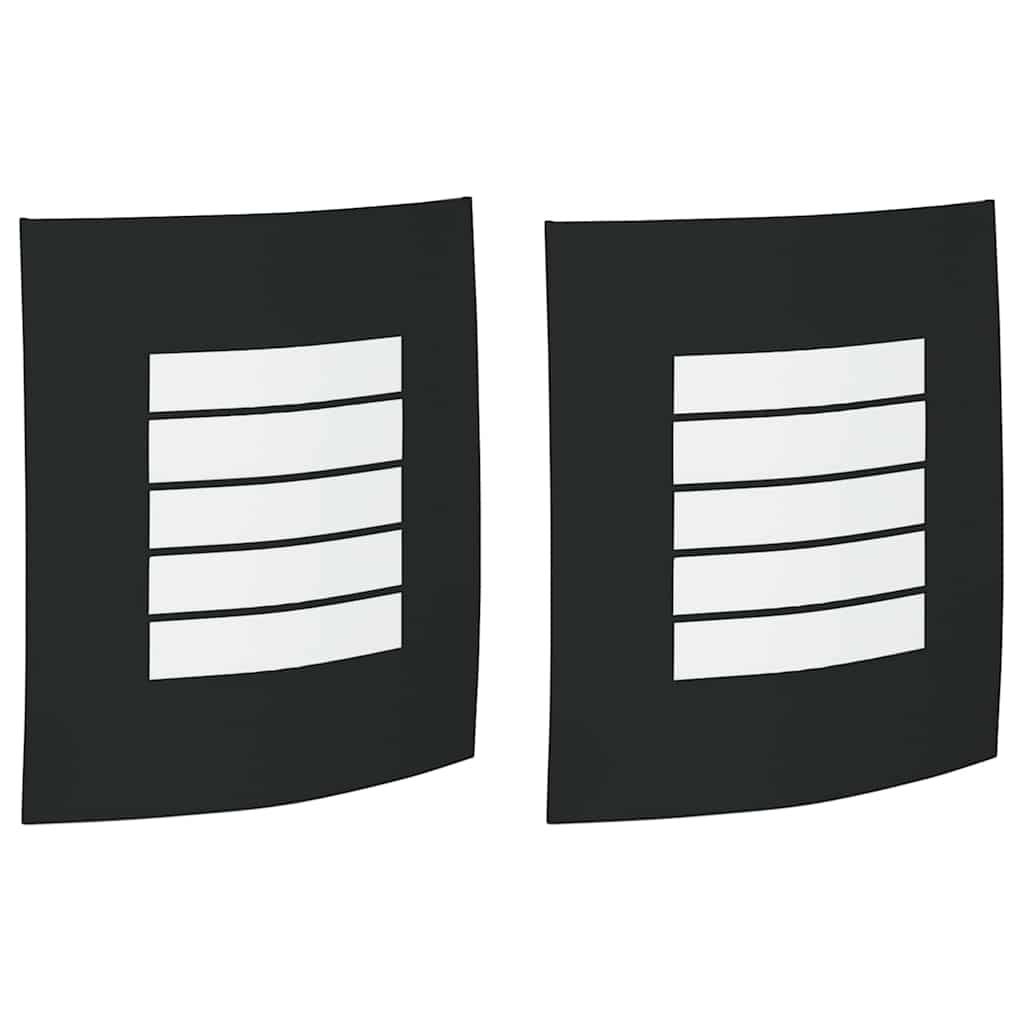 vidaXL Φωτιστικό Τοίχου Για Εξωτερικούς Χώρους 2 pcs Μαύρο