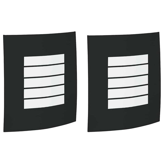 vidaXL Εξωτερικά Φωτιστικά Τοίχου 2 pcs Μαύρο 23.5 x 10.5 x 26 εκ