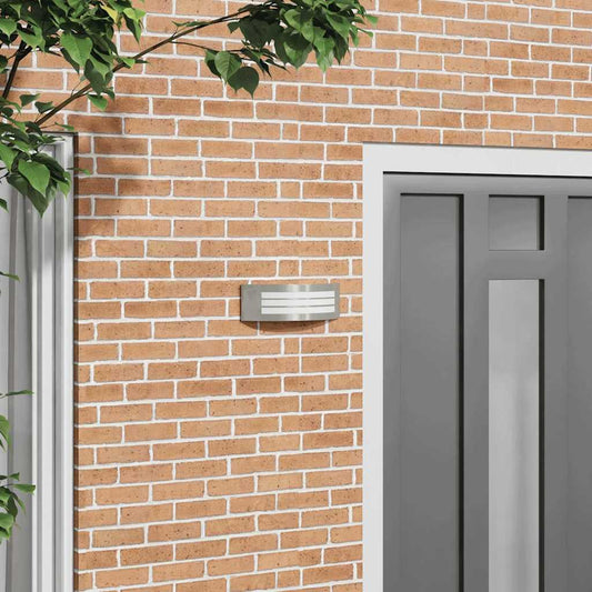 vidaXL Επιτοίχιο φωτιστικό εξωτερικού χώρου Ασημί 32 x 10 x 10 εκ