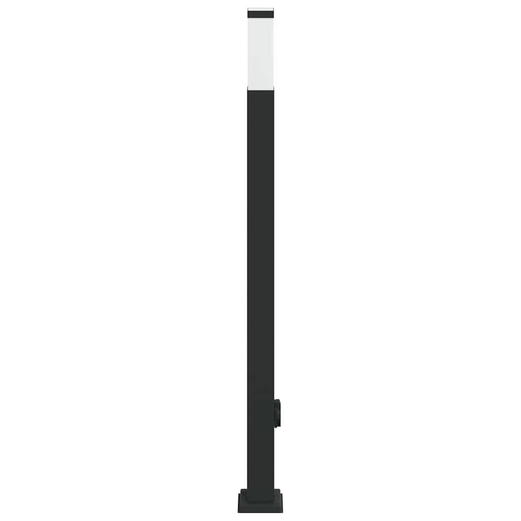 vidaXL Φωτιστικό Κολωνάκι με Πρίζα Μαύρο 110 εκ. IP44