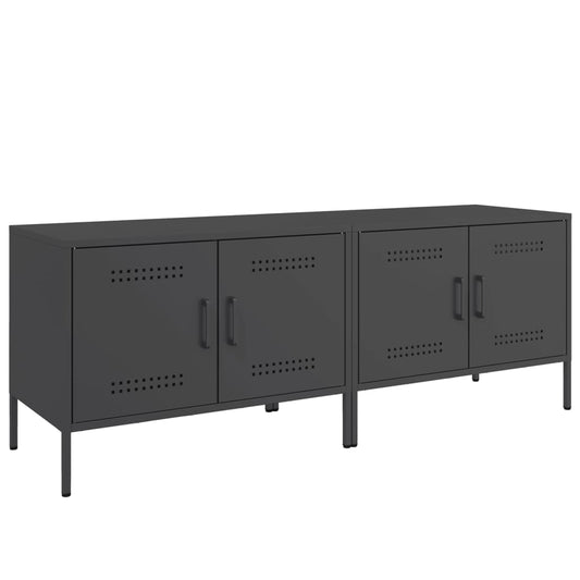 vidaXL Έπιπλα Τηλεόρασης 2 τεμ. Μαύρο 68x39x50,5 εκ. από Χάλυβα