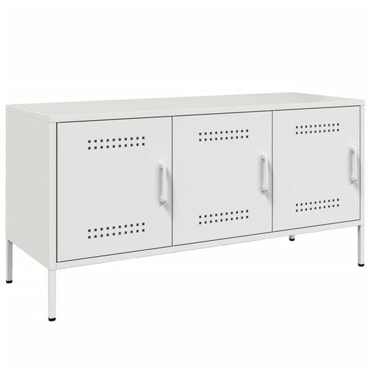 vidaXL Έπιπλο Τηλεόρασης Λευκό 100,5x39x50,5 εκ. από Ατσάλι