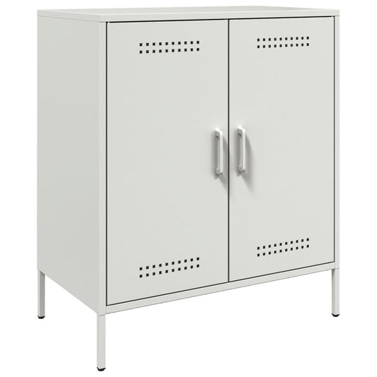vidaXL Μπουφές Λευκός 68x39x79 εκ. από Ατσάλι