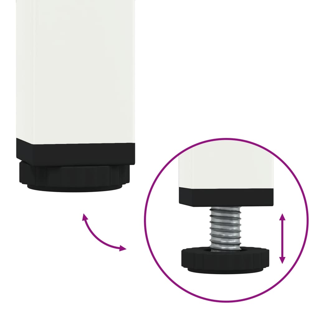 vidaXL Έπιπλο Τηλεόρασης Λευκό 68x39x50,5 εκ. από Χάλυβα