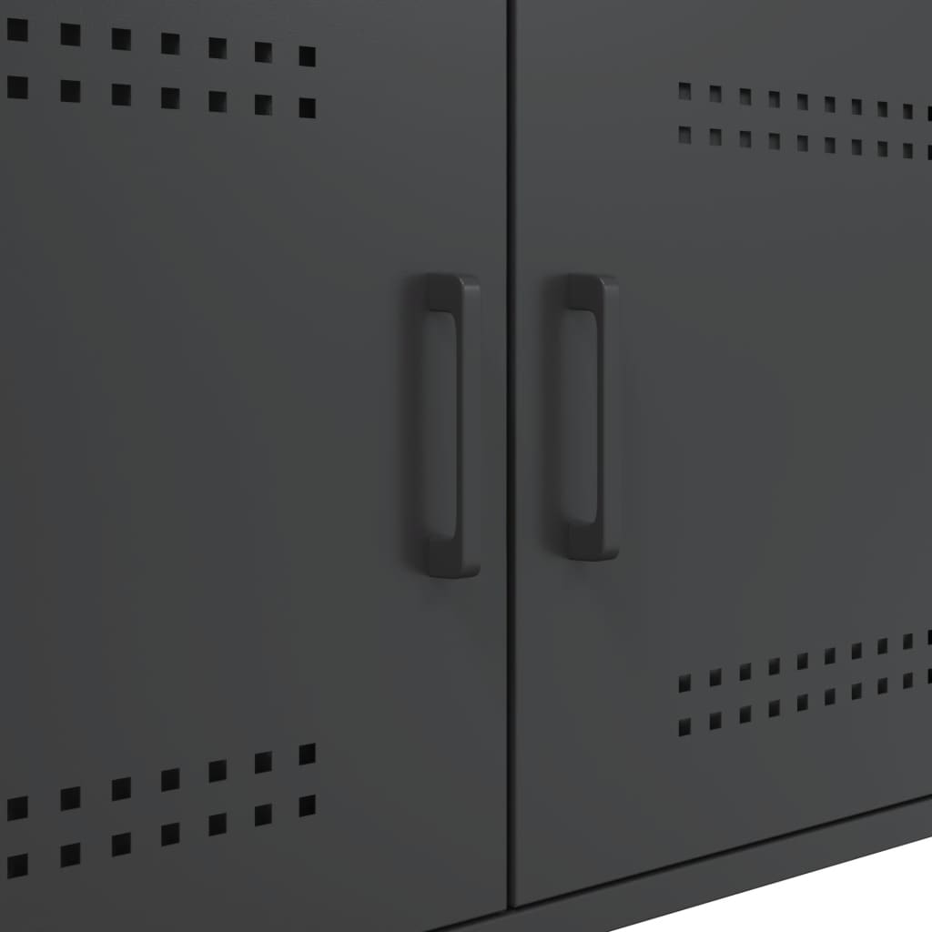 vidaXL Τραπεζάκι Σαλονιού Μαύρο 68x50x50,5 εκ. από Ατσάλι