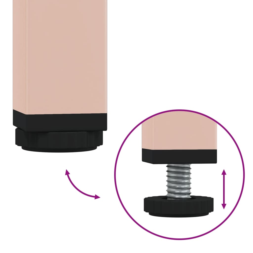 vidaXL Τραπεζάκι Σαλονιού Ροζ 68x50x50,5 εκ. από Ατσάλι