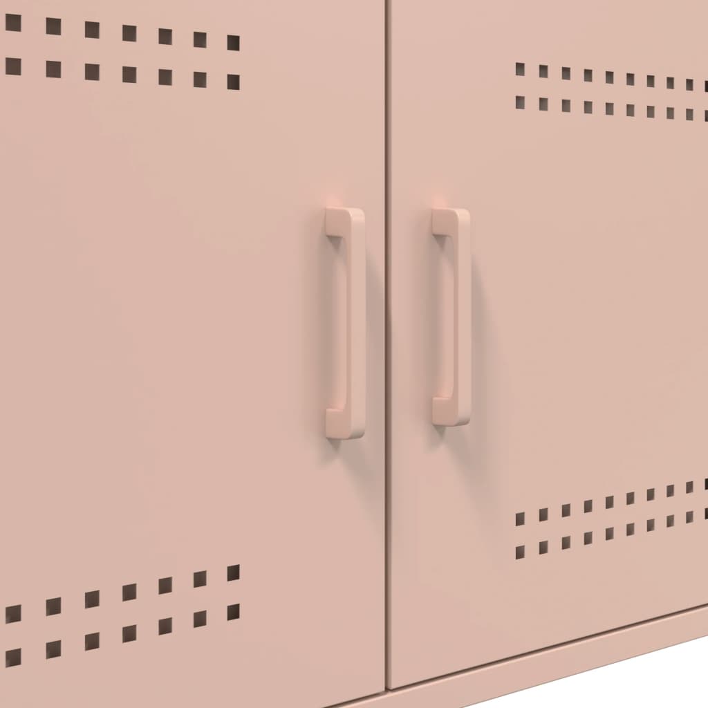 vidaXL Τραπεζάκι Σαλονιού Ροζ 68x50x50,5 εκ. από Ατσάλι