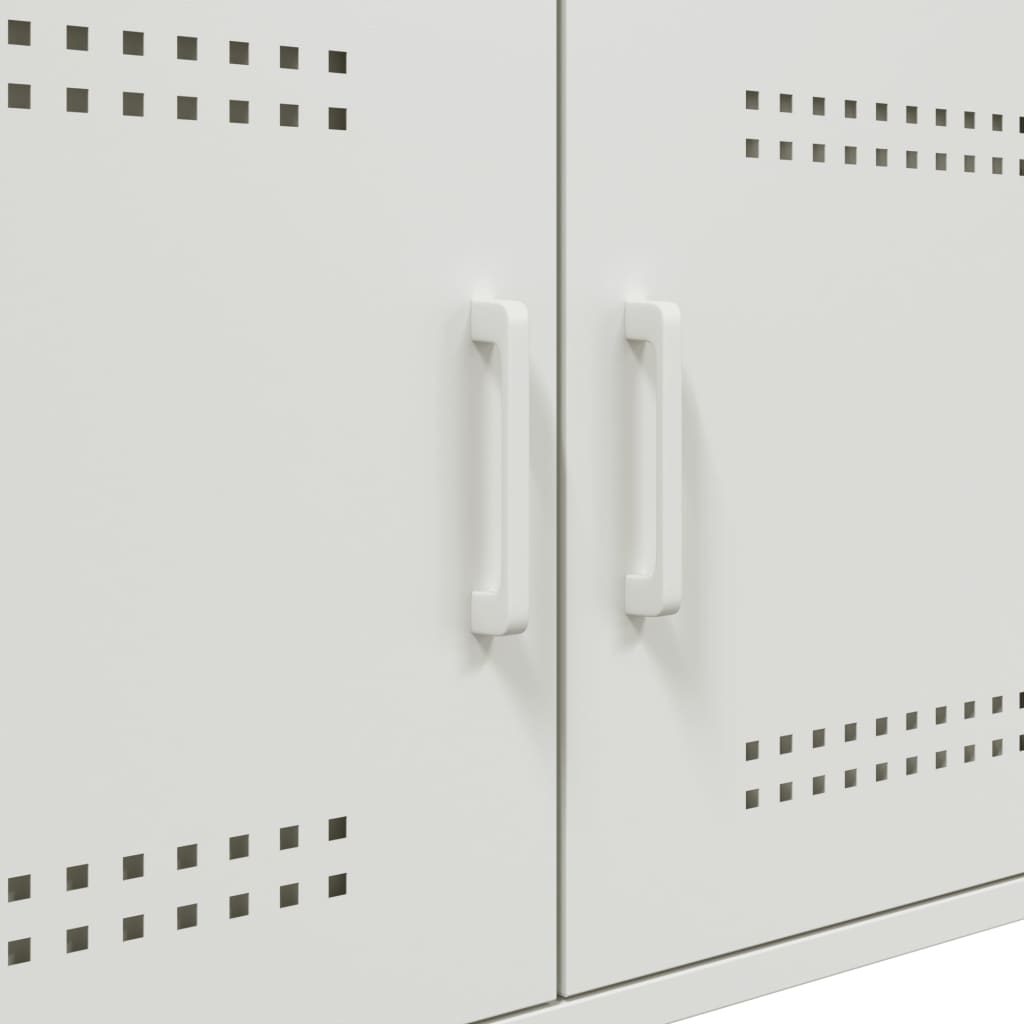 vidaXL Τραπεζάκι Σαλονιού Λευκό 68x50x50,5 εκ. από Ατσάλι