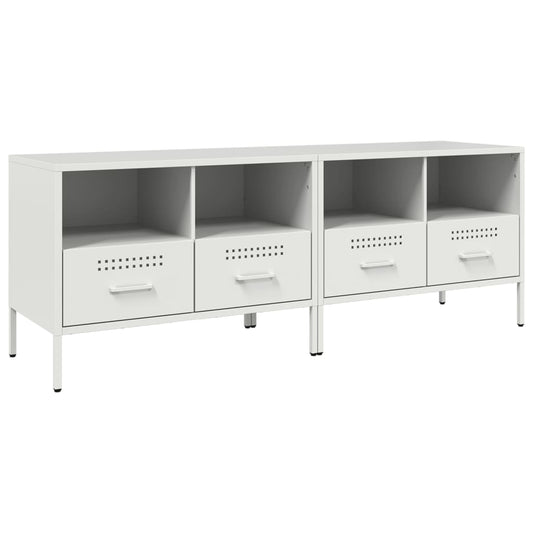 vidaXL Έπιπλα Τηλεόρασης 2 τεμ. Λευκό 68x39x50,5 εκ. από Χάλυβα