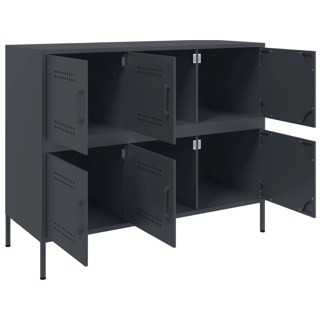vidaXL Ντουλάπι Ανθρακί 100,5x39x79 εκ. από Χάλυβα