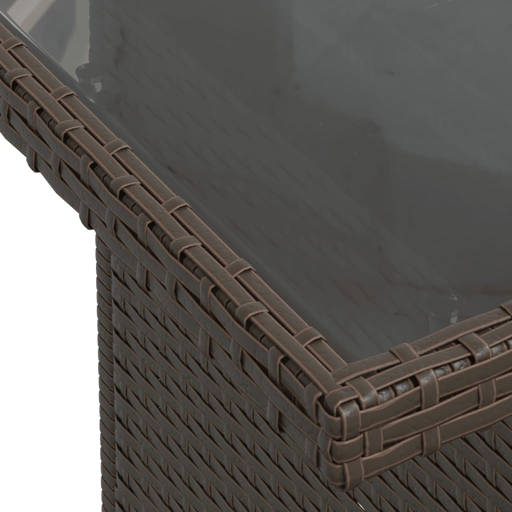 vidaXL Σαλόνι Κήπου Σετ 9 τεμ. Καφέ από Συνθ. Ρατάν με Μαξιλάρια