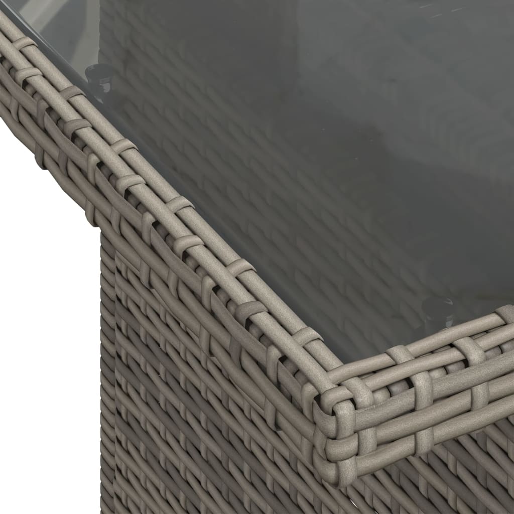 vidaXL Σαλόνι Κήπου 10 Τεμαχίων Γκρι από Συνθετικό Ρατάν με Μαξιλάρια