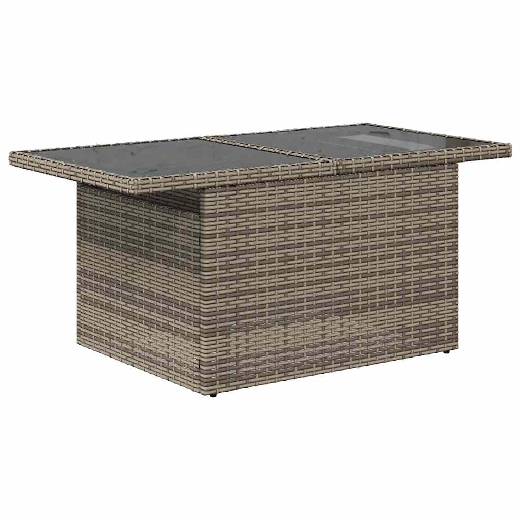 vidaXL Σετ Καναπέδων Κήπου 7 Τεμαχίων με Μαξιλάρια Γκρι από Συνθετικό Ρατάν