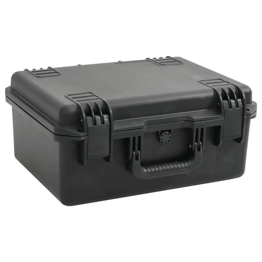 vidaXL Θήκη Πτήσης Φορητή Μαύρη 49x38x23 εκ. από Πολυπροπυλένιο