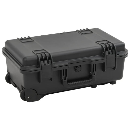 vidaXL Θήκη Πτήσης Φορητή Μαύρη 55x35x22,5 εκ. από Πολυπροπυλένιο