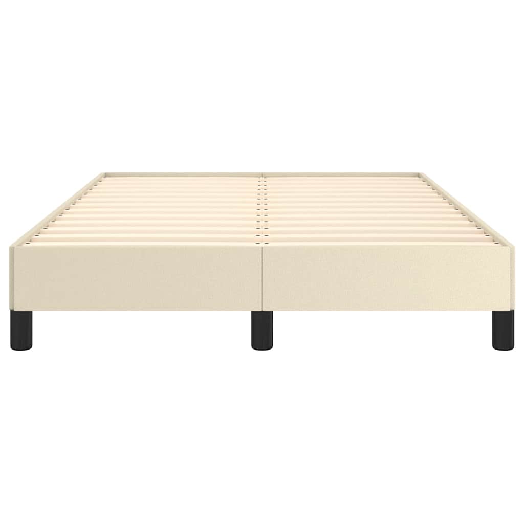 vidaXL Πλαίσιο Κρεβατιού χωρίς στρώμα Κρεμ 120x190 εκ.Συνθ. Δέρμα