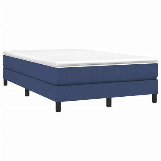 vidaXL Κρεβάτι Boxspring με Στρώμα Μπλε 120x190 εκ. Υφασμάτινο