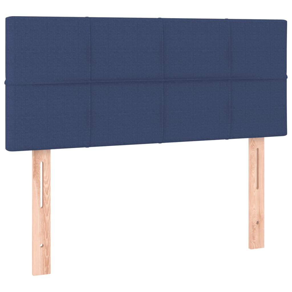 vidaXL Κρεβάτι Boxspring με Στρώμα Μπλε 120x190 εκ. Υφασμάτινο
