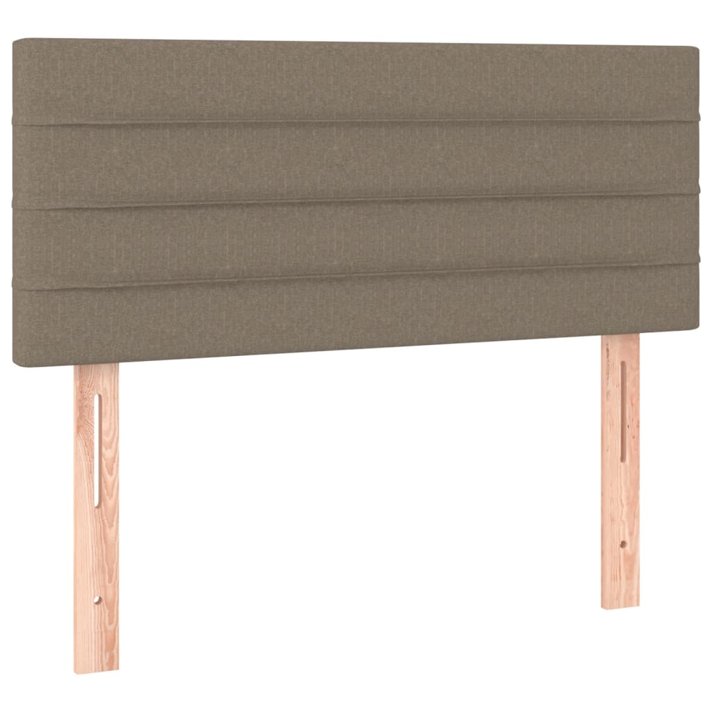 vidaXL Κρεβάτι Boxspring με Στρώμα Taupe 120x190 εκ. Υφασμάτινο