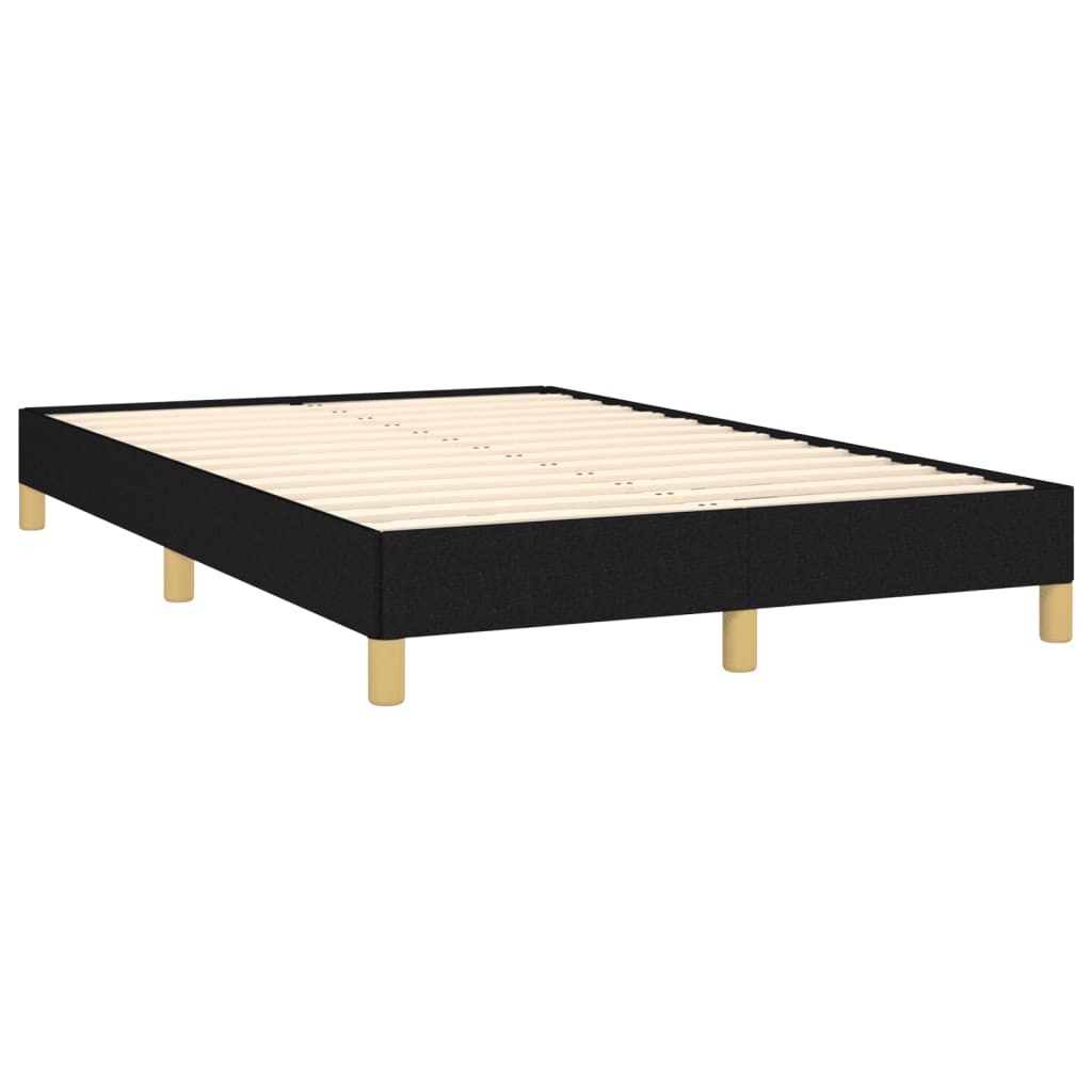 vidaXL Κρεβάτι Boxspring με Στρώμα Μαύρο 120x190 εκ. Υφασμάτινο