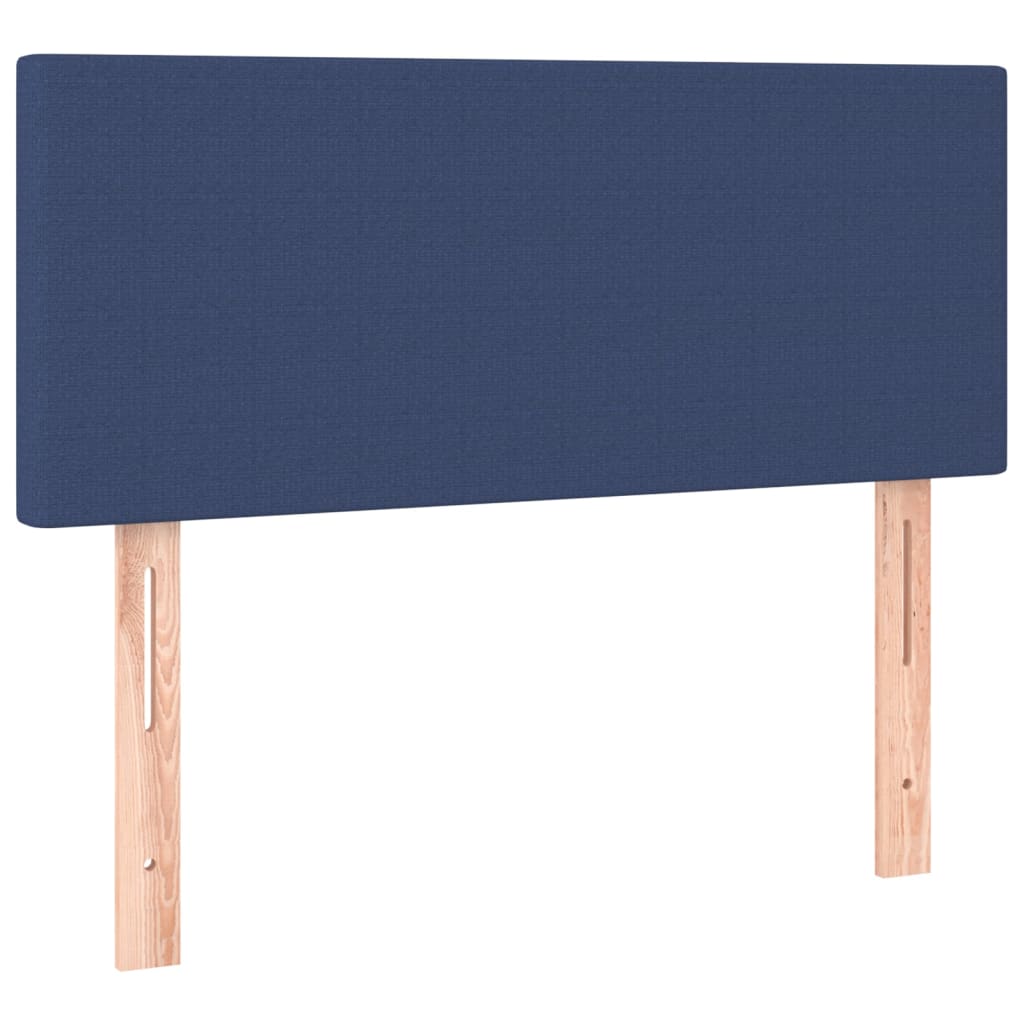 vidaXL Κρεβάτι Boxspring με Στρώμα Μπλε 120x190 εκ. Υφασμάτινο