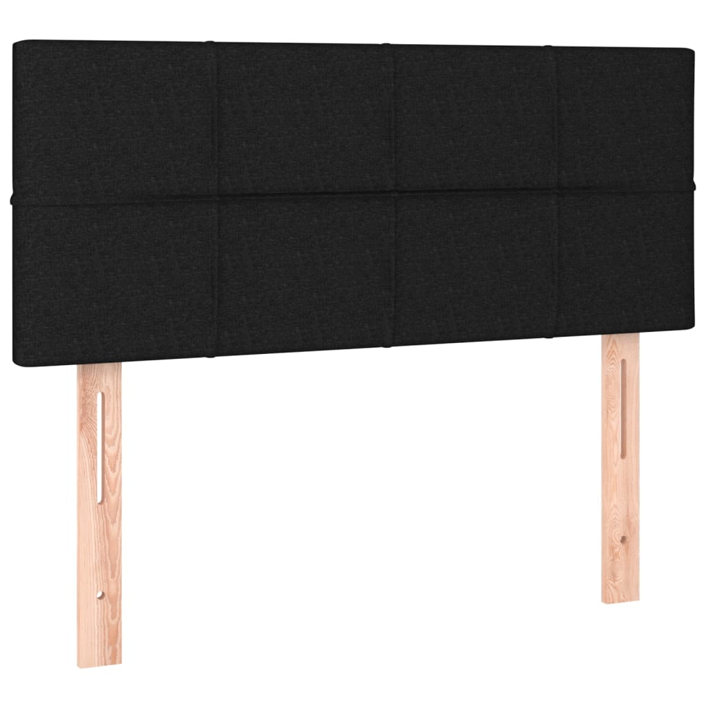 vidaXL Κρεβάτι Boxspring με Στρώμα Μαύρο 120x190 εκ. Υφασμάτινο
