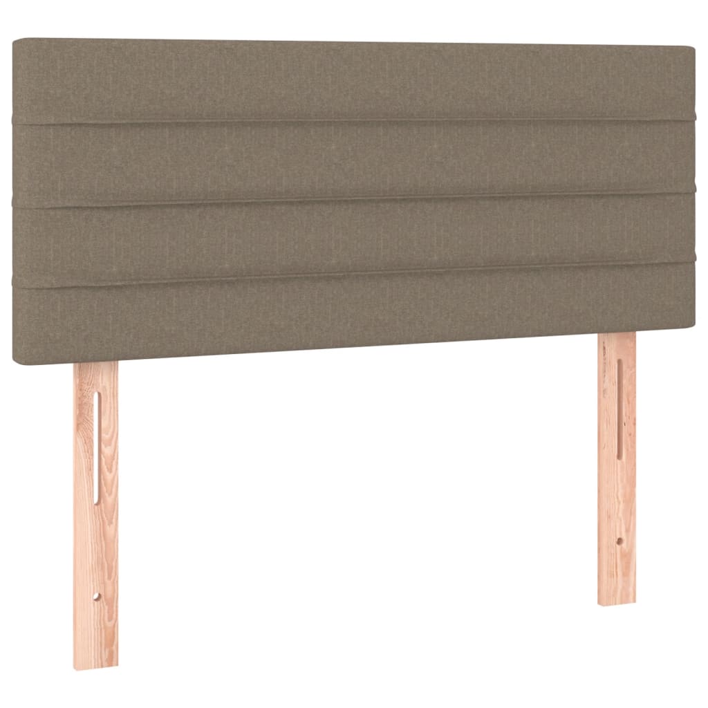 vidaXL Κρεβάτι Boxspring με Στρώμα Taupe 120x190 εκ. Υφασμάτινο