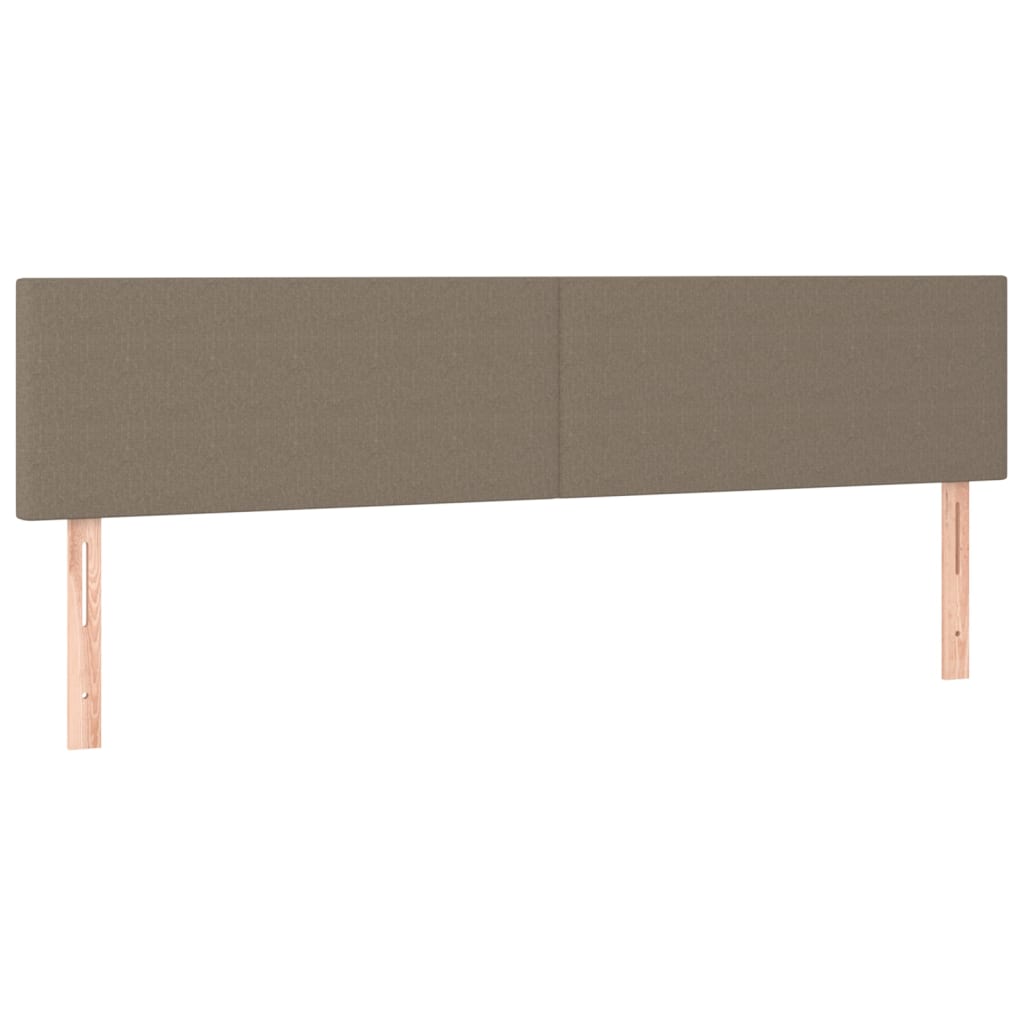 vidaXL Κρεβάτι Boxspring με Στρώμα Taupe 120x190 εκ. Υφασμάτινο